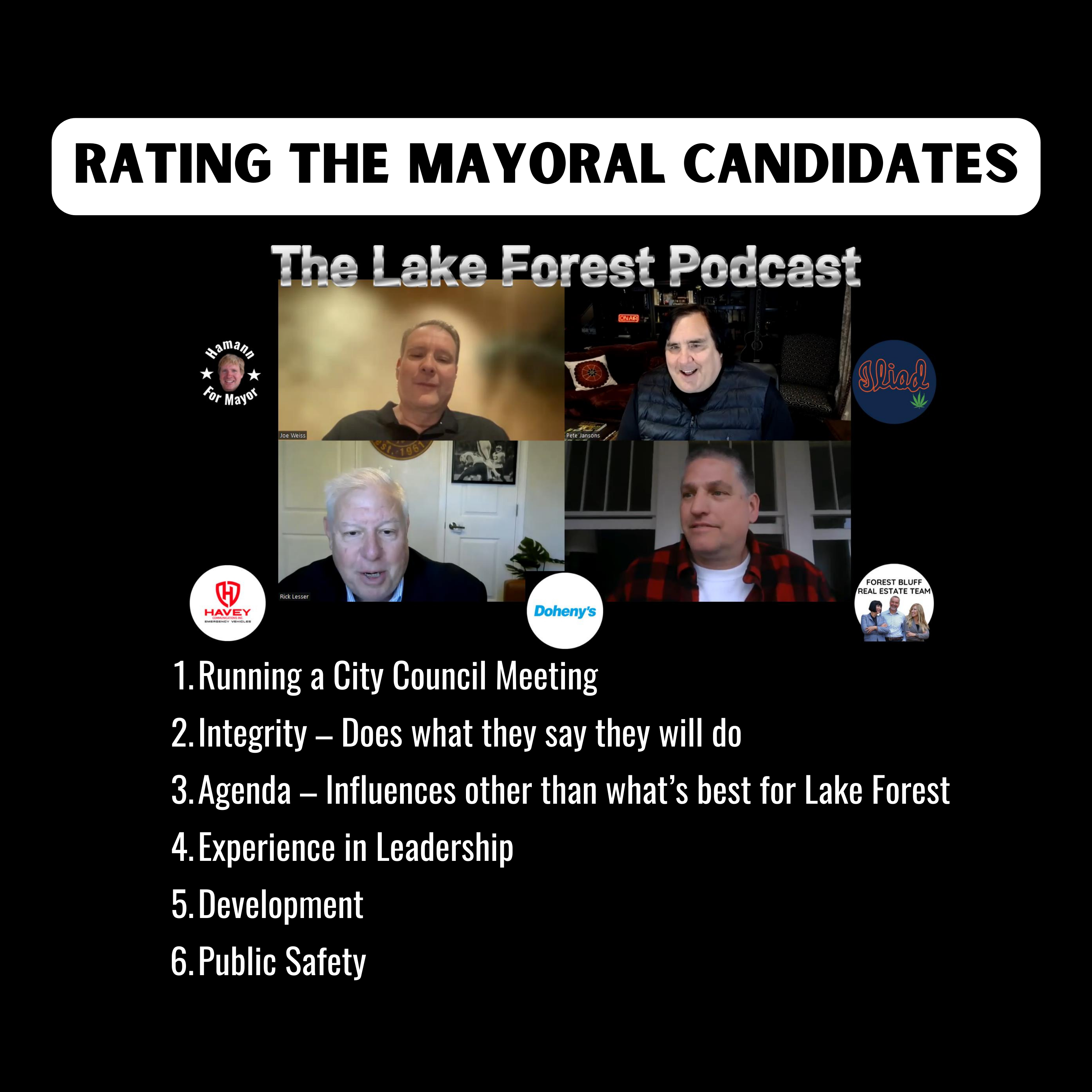 Rating the Lake Forest Illinois Mayoral Candidates Randy Tack, Paul